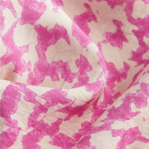 h&m tie detailed crepe v neck Maxi dress Pink Cream Loose Fit S/M - Picture 4 of 14